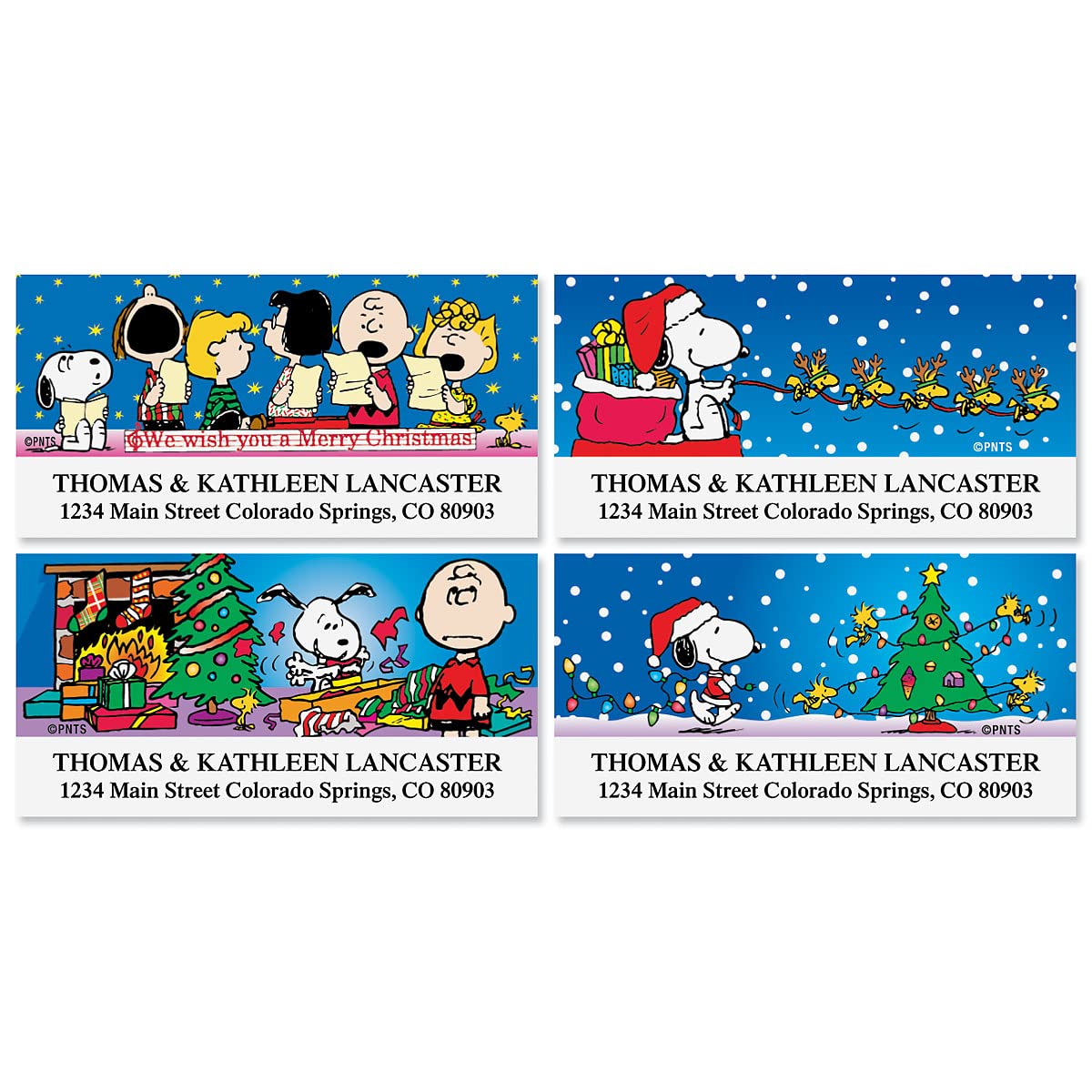 Amazon.com : Colorful Images Christmas Fun Peanuts Return Address